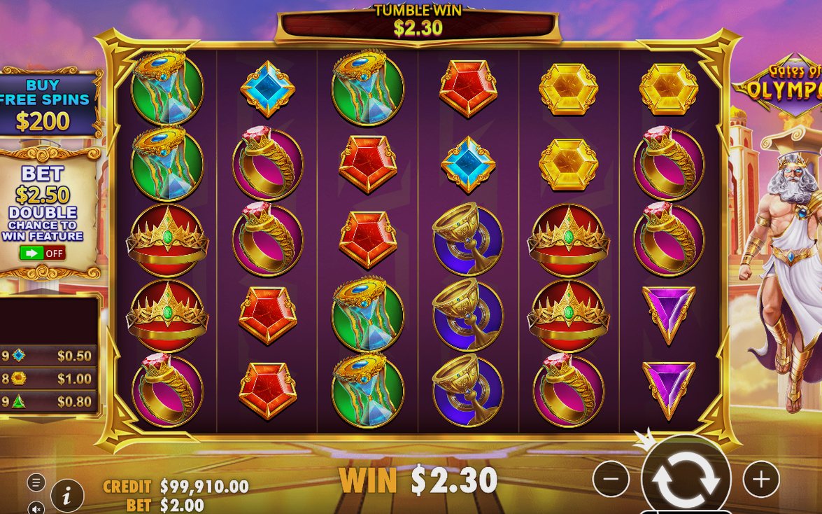 Base Game screen with Crown and Hourglass symbols