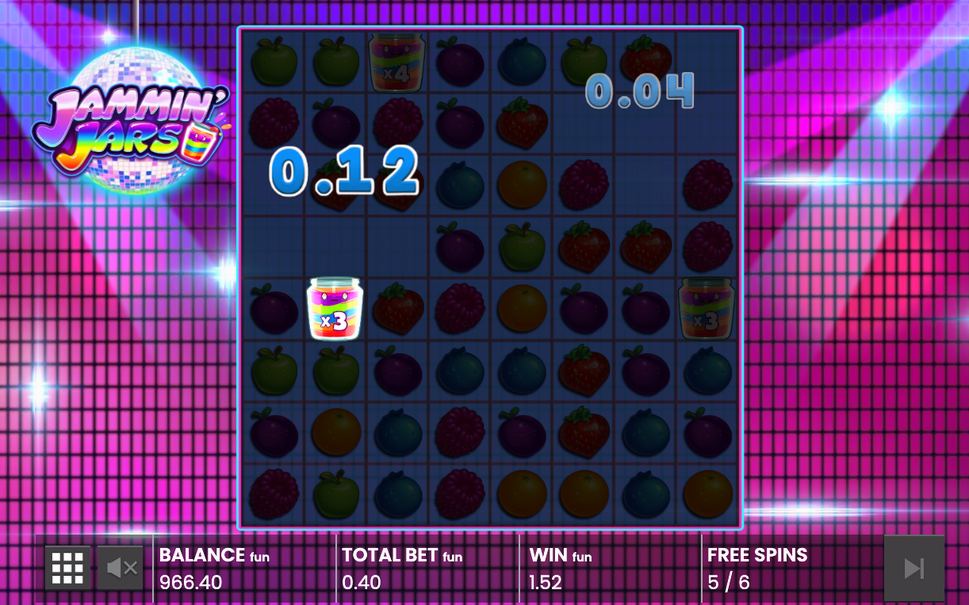 Free Games Feature board during the 6 free spins