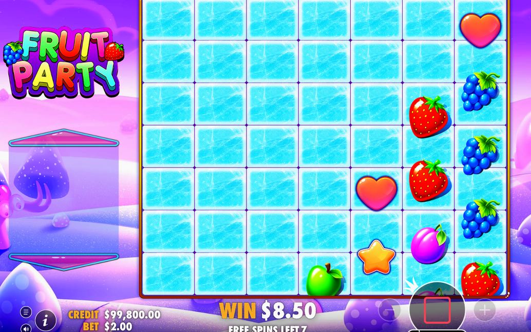 Free Spins round with multiplier tiles on the grid