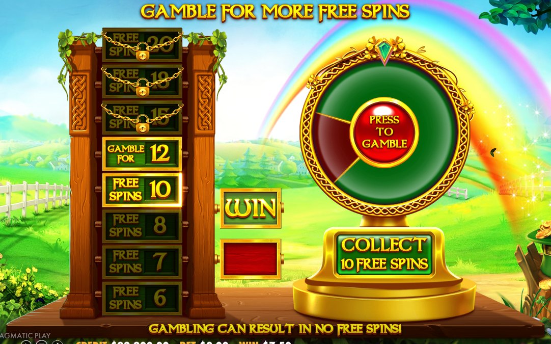 Money symbol values on reels 3 to 6